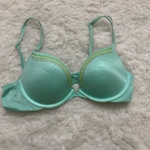 Rhinestone push up bra